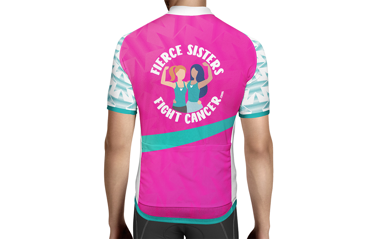 Fierce Sisters Fight Cancer running jersey - back side